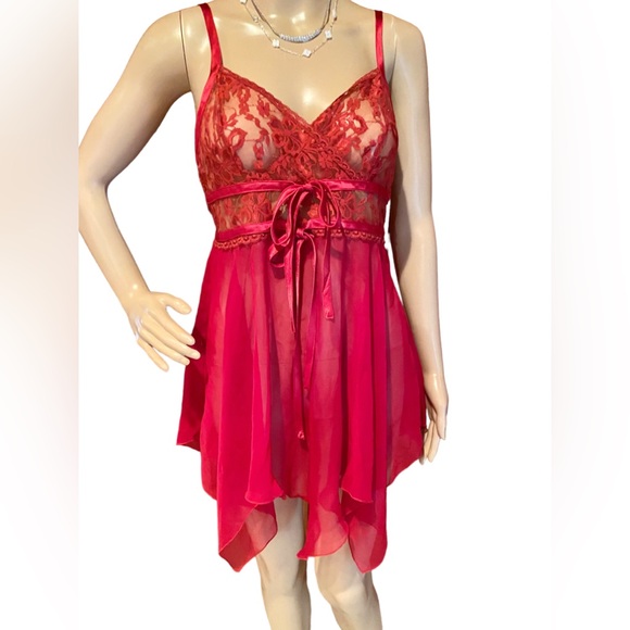 Sexy Red Nighty by Maidenform - Picture 1 of 6